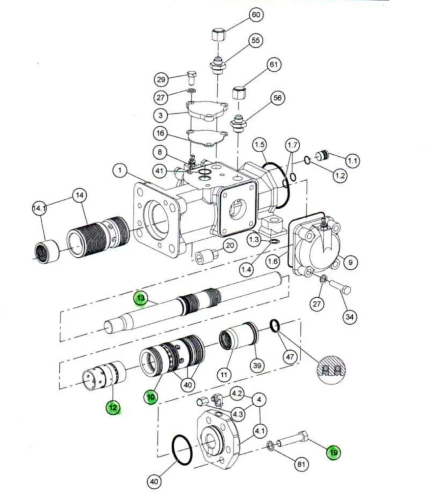 Запасные части гидроперфоратора Sandvik HL-710